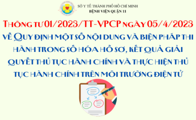 Thông tư 01/2023/TT-VPCP ngày 05/4/2023 về Quy định một số nội dung và biện pháp thi hành trong số hóa hồ sơ, kết quả giải quyết thủ tục hành chính và thực hiện thủ tục hành chính trên môi trường điện tử